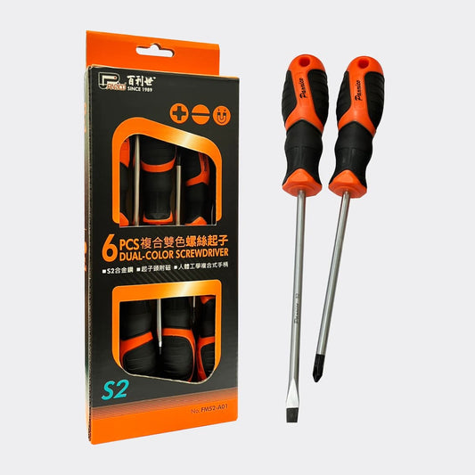 6pcs Screwdriver Set with Dual Colo