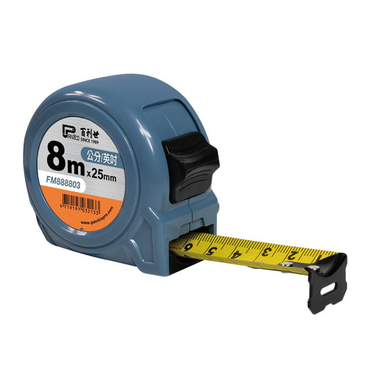 Steel Measuring Tape 8M x 25mm - Retractable and Durable Design