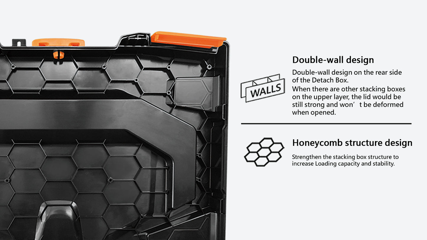 Portable Tool Organizer Storage Box Stacking Tool Box