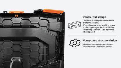 Portable Tool Organizer Storage Box Stacking Tool Box